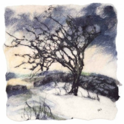 Andrea Hunter Signed Open Edition Print Winter Hawthorn