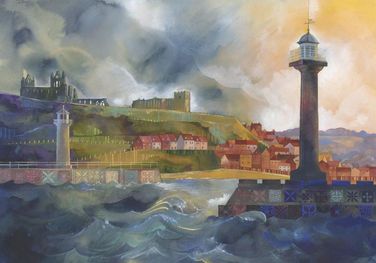 Kate Lycett Limited Edition Print ​Whitby Breakwater